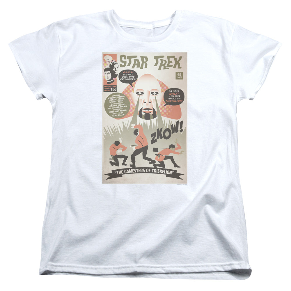 STAR TREK/TOS EPISODE 45 - S/S WOMENS TEE - WHITE
