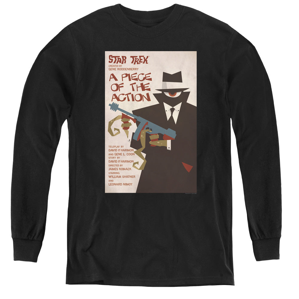 STAR TREK/TOS EPISODE 46 - YOUTH LONG SLEEVE TEE - BLACK