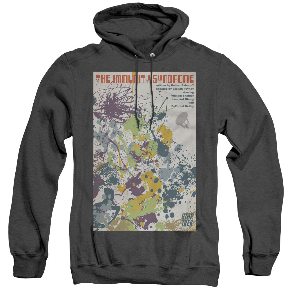 STAR TREK/TOS EPISODE 47 - ADULT HEATHER HOODIE - BLACK
