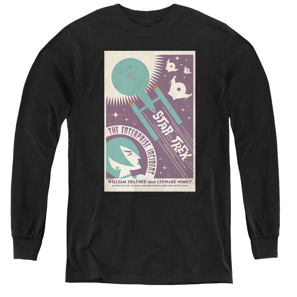 STAR TREK/TOS EPISODE 57 - YOUTH LONG SLEEVE TEE - BLACK