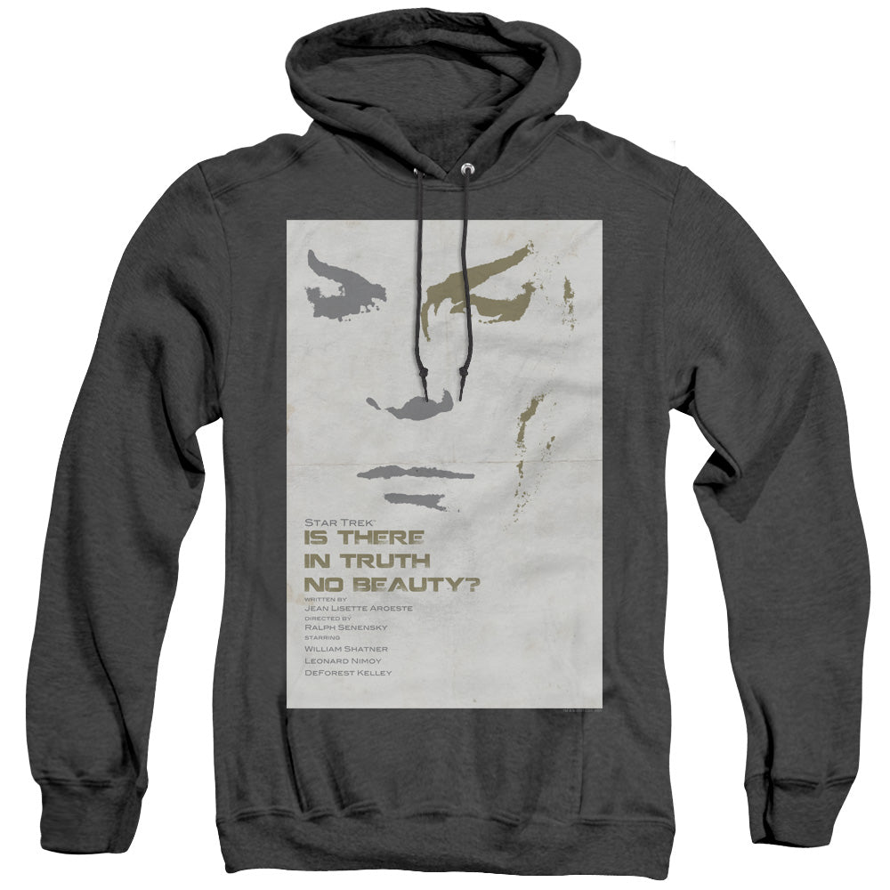 STAR TREK/TOS EPISODE 60 - ADULT HEATHER HOODIE - BLACK