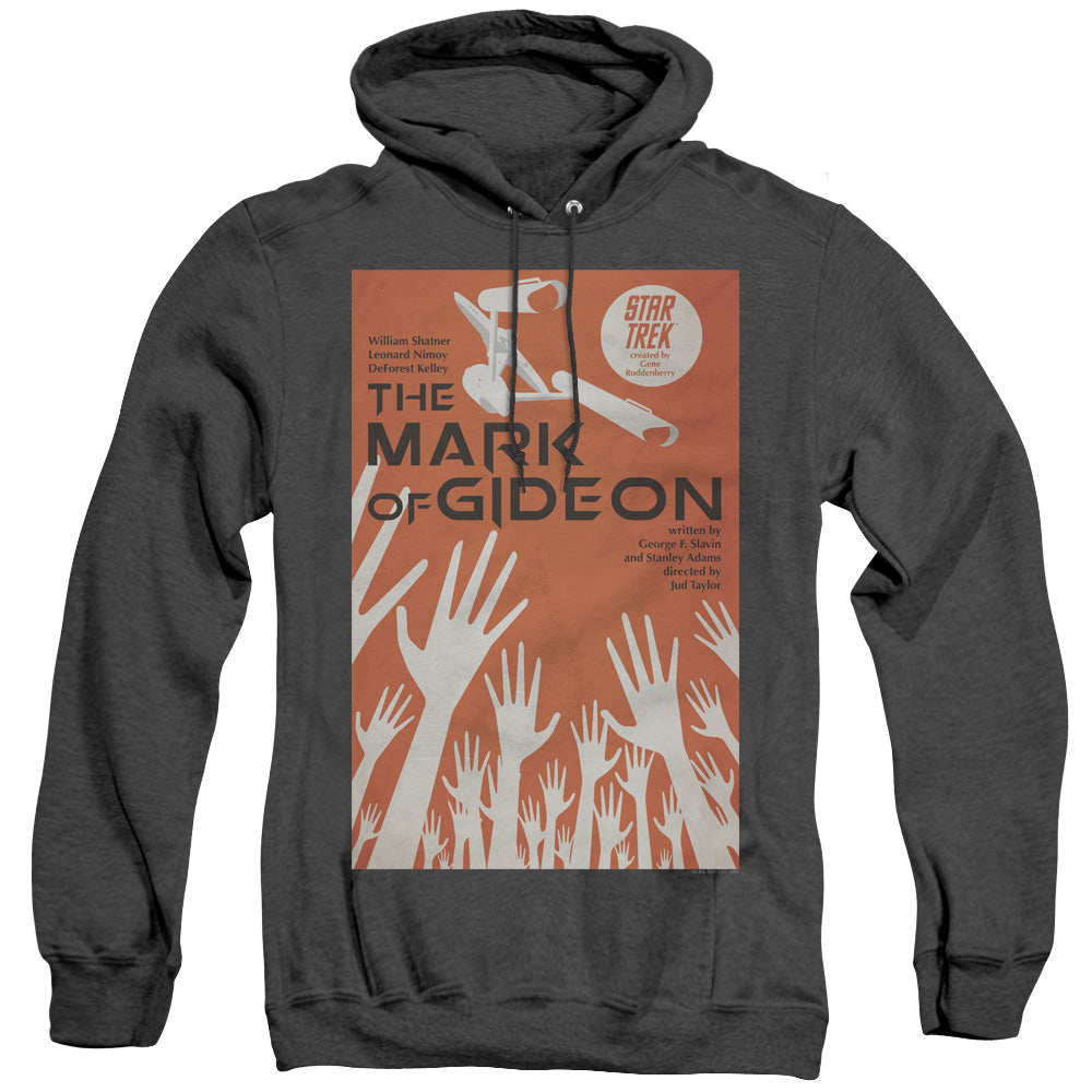 STAR TREK/TOS EPISODE 71 - ADULT HEATHER HOODIE - BLACK