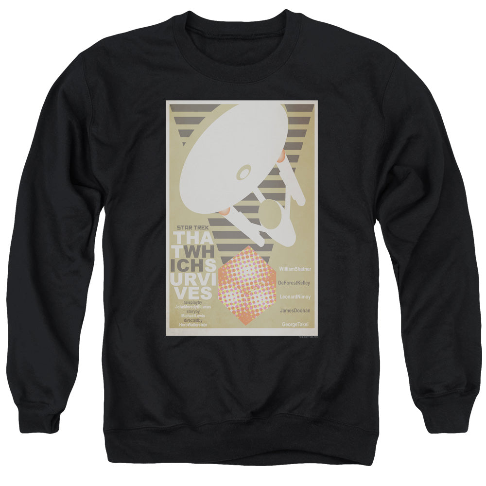 STAR TREK/TOS EPISODE 72 - ADULT CREWNECK SWEATSHIRT - BLACK