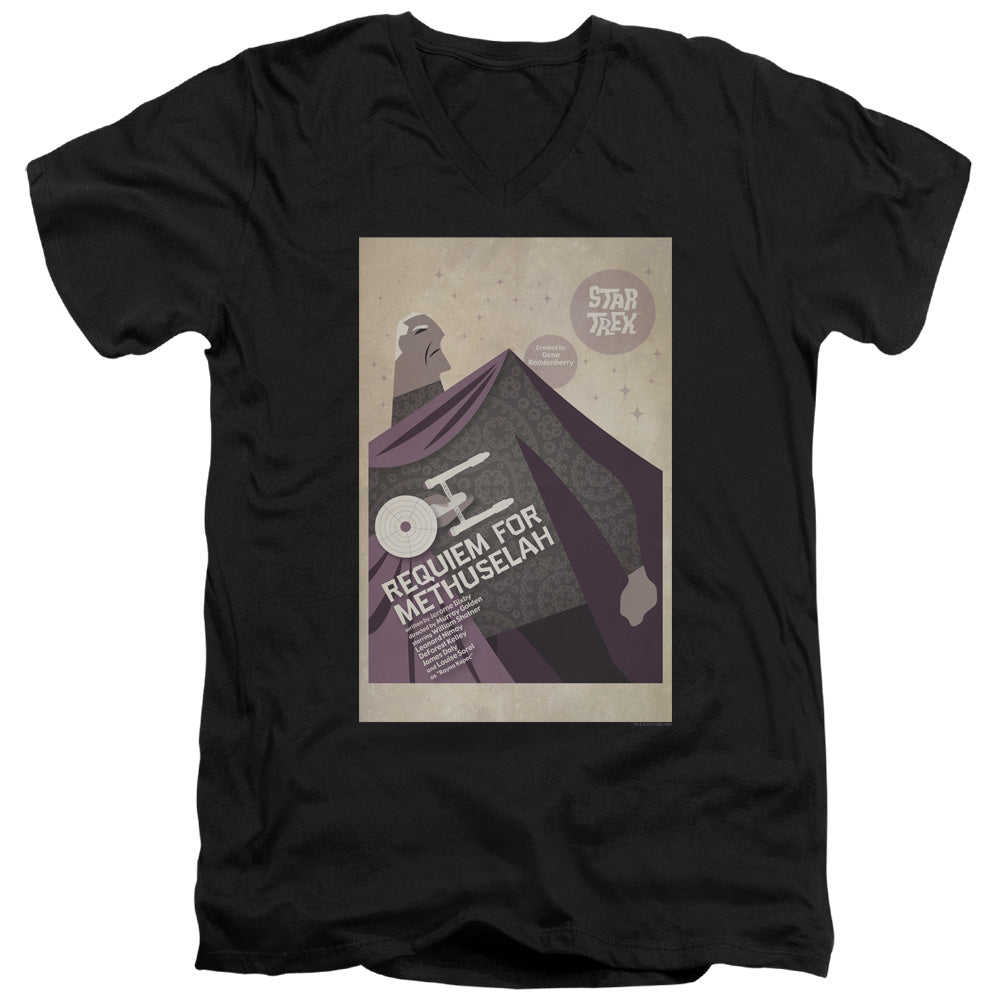 STAR TREK/TOS EPISODE 74 - S/S ADULT V-NECK 30/1 - BLACK