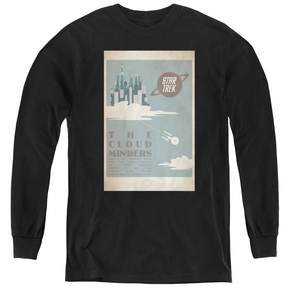 STAR TREK/TOS EPISODE 76 - YOUTH LONG SLEEVE TEE - BLACK