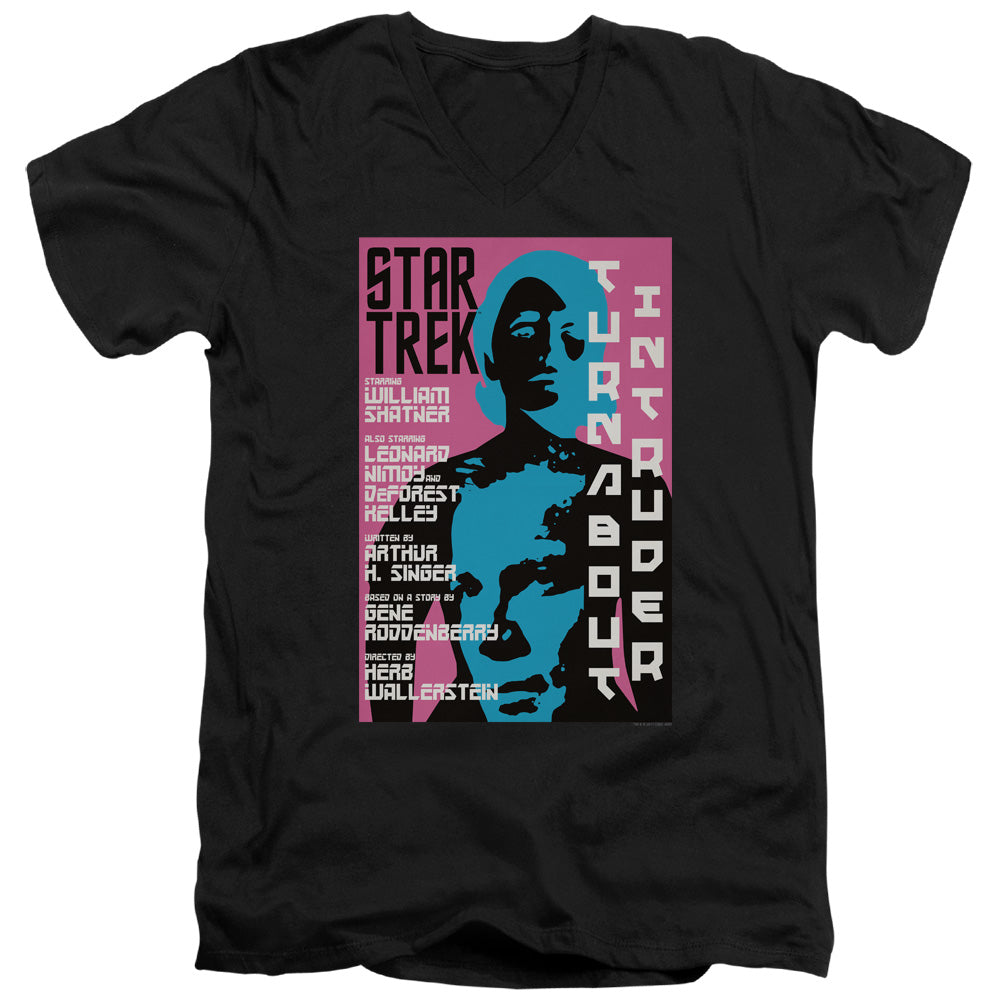 STAR TREK/TOS EPISODE 79 - S/S ADULT V-NECK 30/1 - BLACK