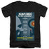 STAR TREK/TNG SEASON 1 EPISODE 1 - S/S ADULT V-NECK 30/1 - BLACK