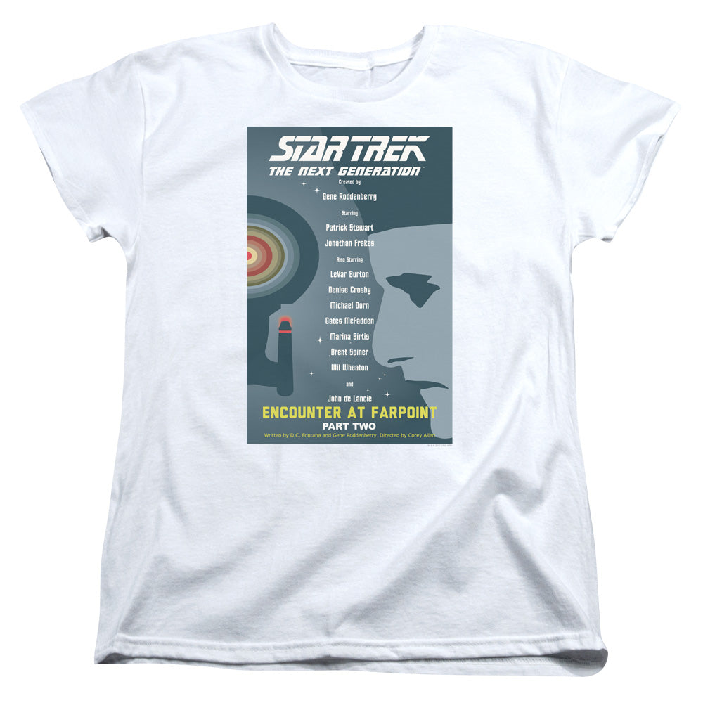 STAR TREK/TNG SEASON 1 EPISODE 2 - S/S WOMENS TEE - WHITE