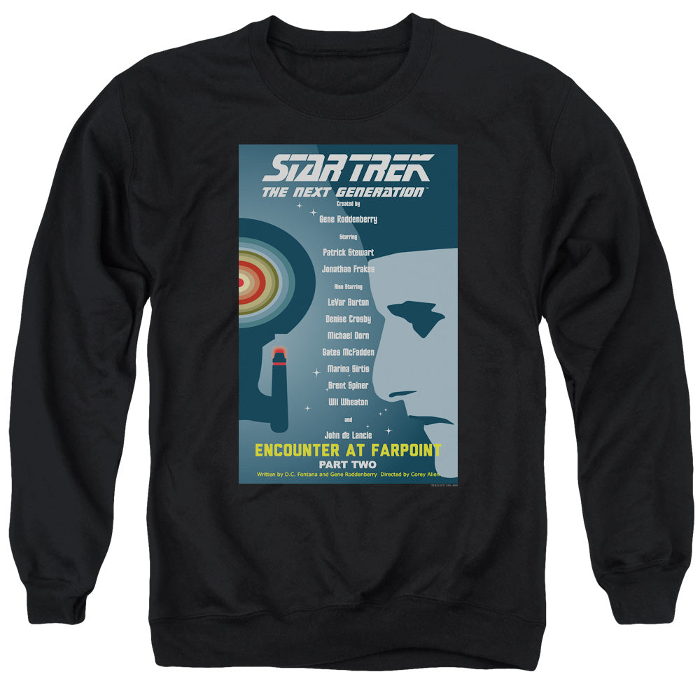 STAR TREK/TNG SEASON 1 EPISODE 2 - ADULT CREWNECK SWEATSHIRT - BLACK