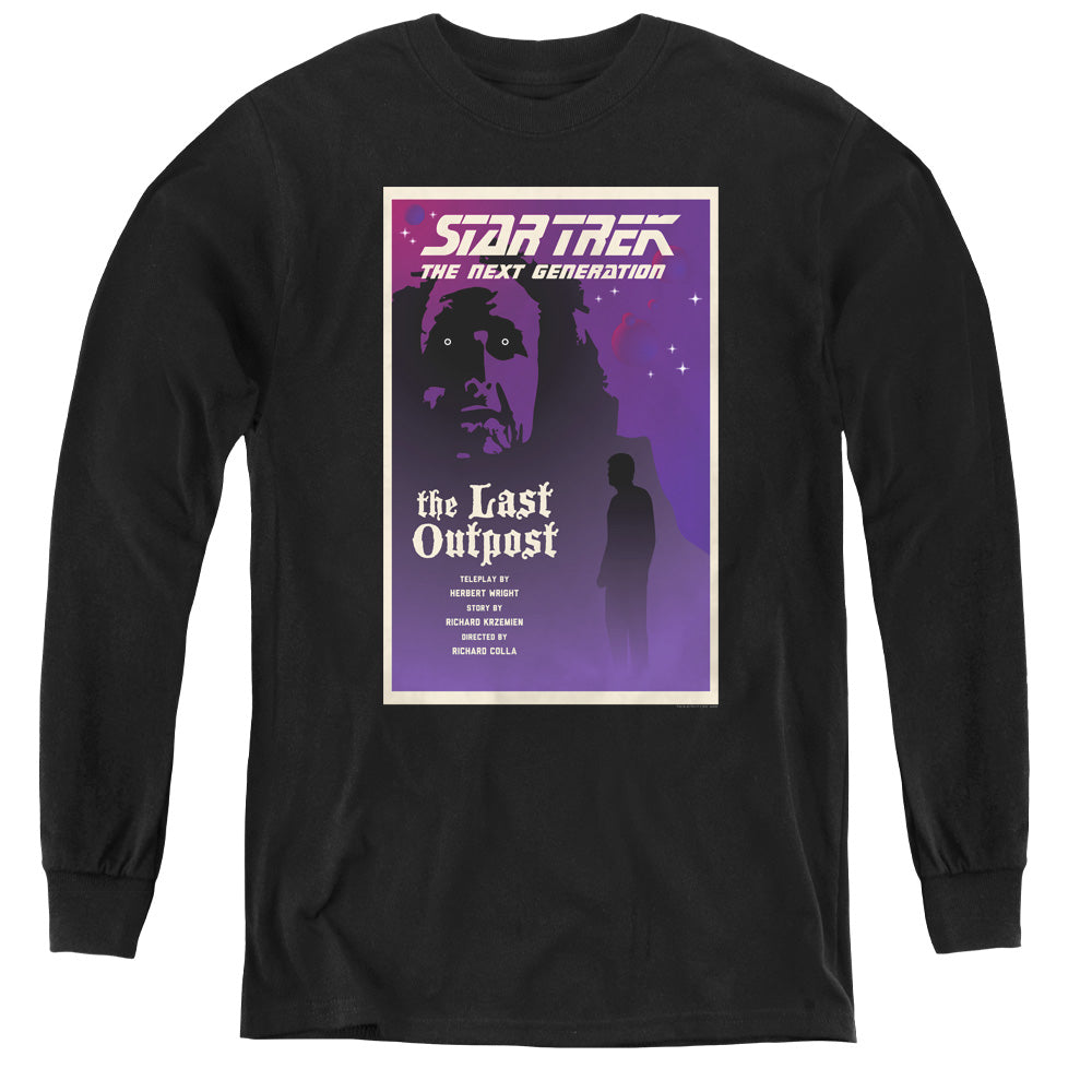 STAR TREK/TNG SEASON 1 EPISODE 5 - YOUTH LONG SLEEVE TEE - BLACK