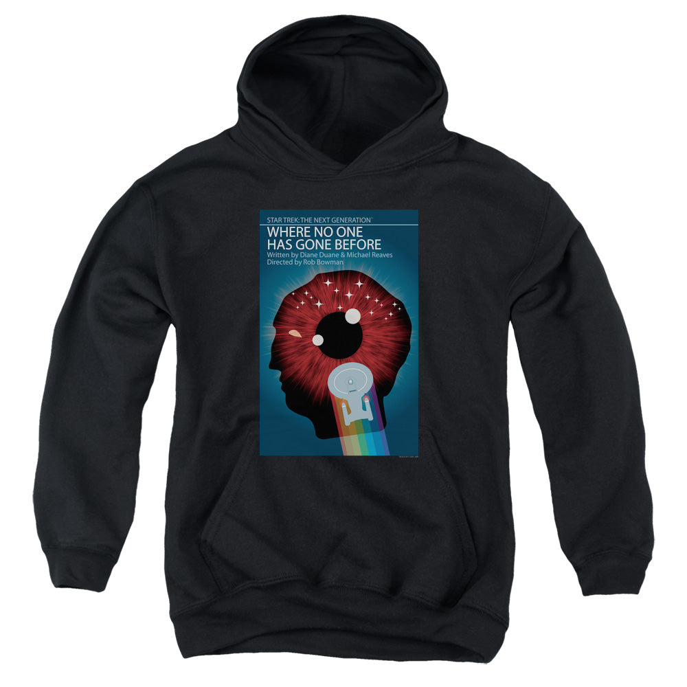 STAR TREK/TNG SEASON 1 EPISODE 6 - YOUTH PULLOVER HOODIE - BLACK