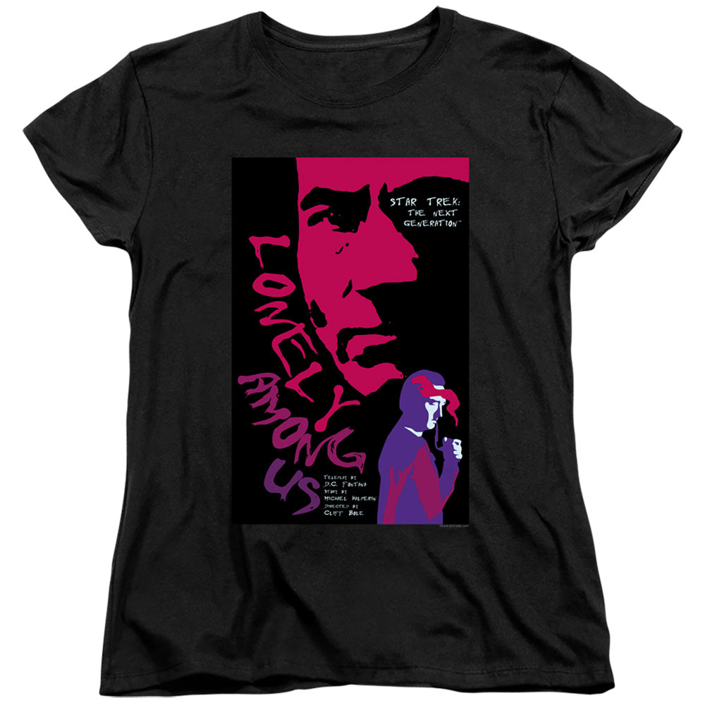 STAR TREK/TNG SEASON 1 EPISODE 7 - S/S WOMENS TEE - BLACK