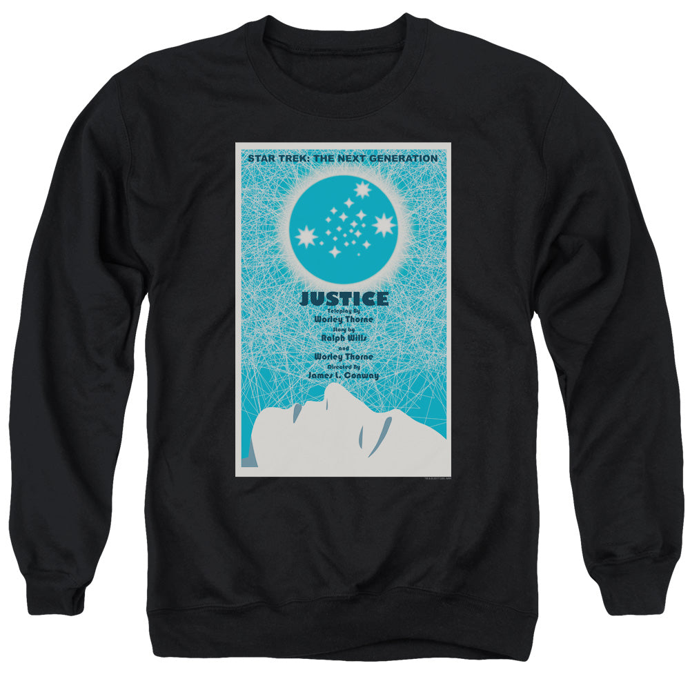 STAR TREK/TNG SEASON 1 EPISODE 8 - ADULT CREWNECK SWEATSHIRT - BLACK
