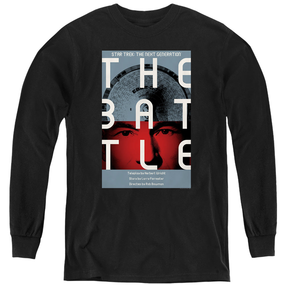 STAR TREK/TNG SEASON 1 EPISODE 9 - YOUTH LONG SLEEVE TEE - BLACK