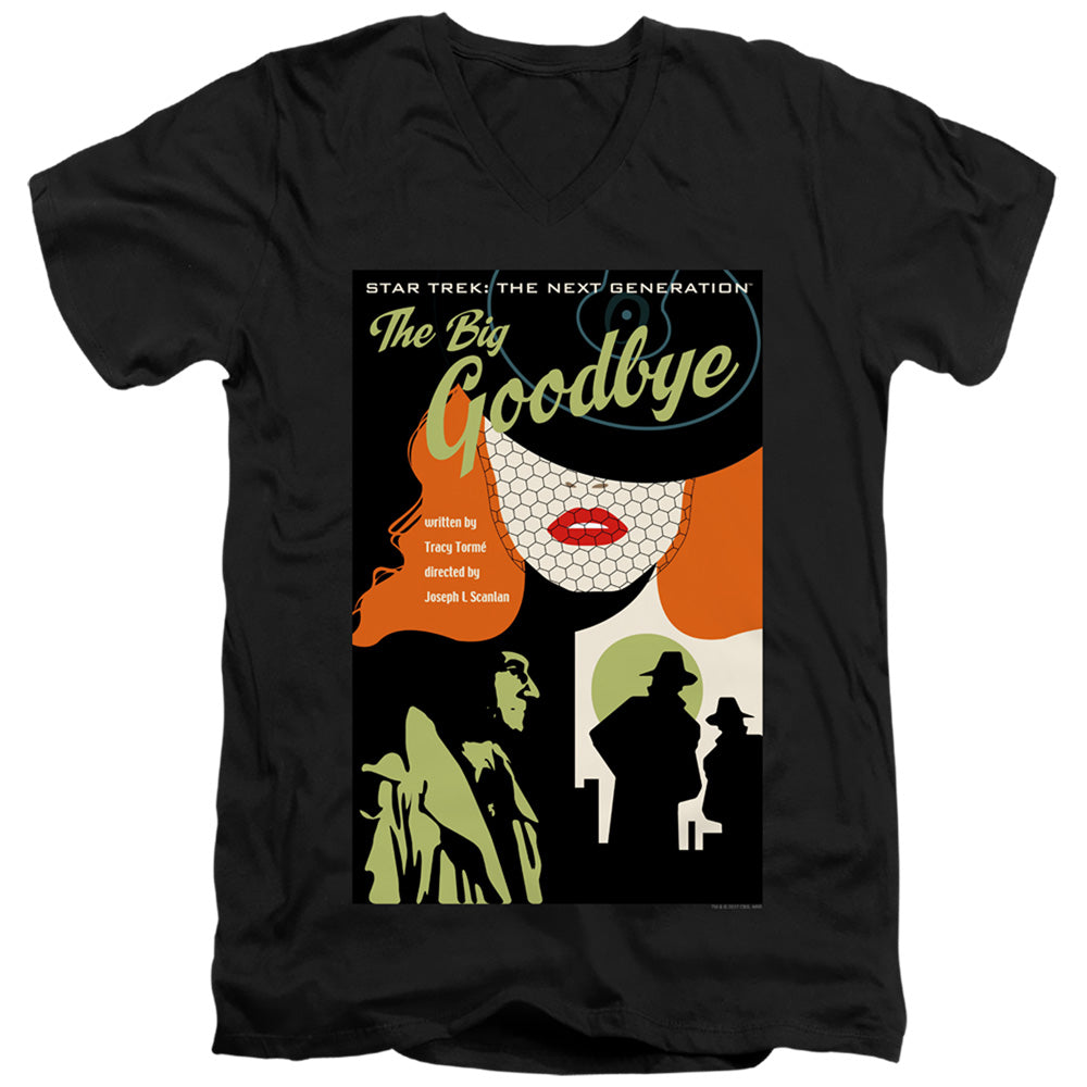STAR TREK/TNG SEASON 1 EPISODE 12 - S/S ADULT V-NECK 30/1 - BLACK