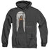 GHOST WHISPERER/DOORWAY - ADULT HEATHER HOODIE - BLACK
