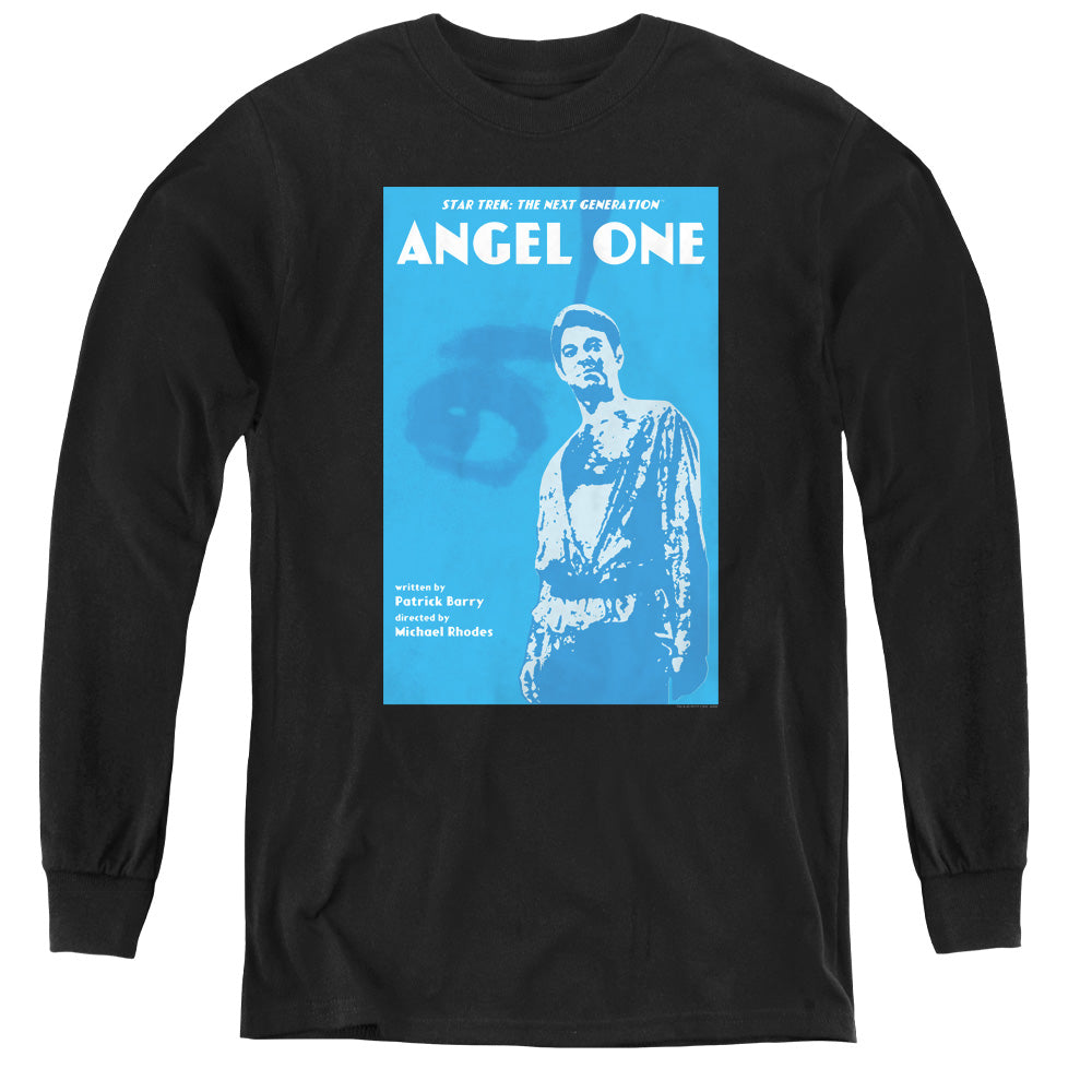 STAR TREK/TNG SEASON 1 EPISODE 14 - YOUTH LONG SLEEVE TEE - BLACK