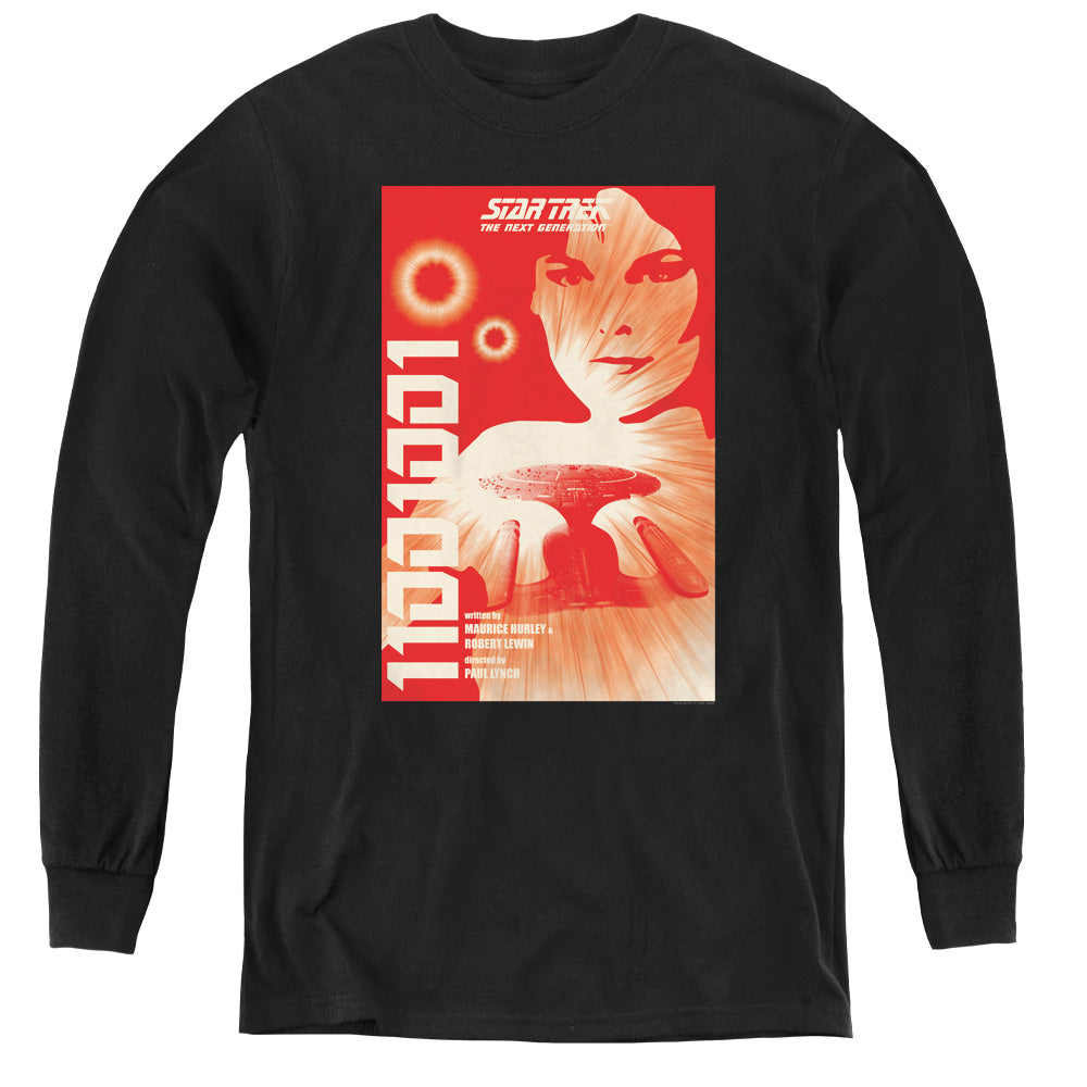 STAR TREK/TNG SEASON 1 EPISODE 15 - YOUTH LONG SLEEVE TEE - BLACK