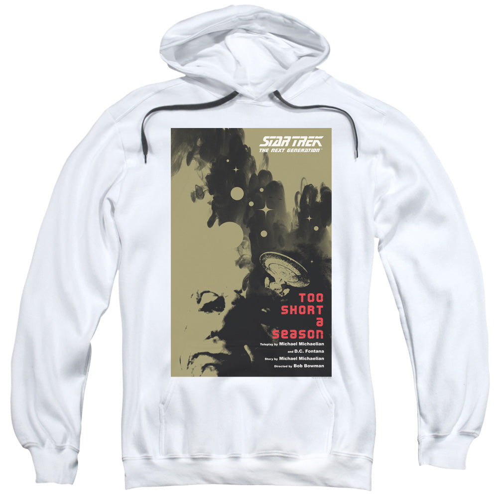 STAR TREK/TNG SEASON 1 EPISODE 16 - ADULT PULLOVER HOODIE - WHITE