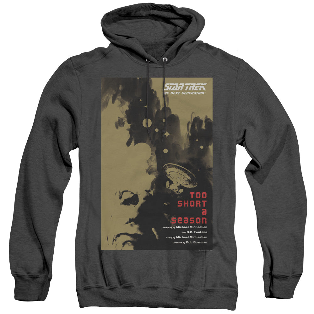 STAR TREK/TNG SEASON 1 EPISODE 16 - ADULT HEATHER HOODIE - BLACK