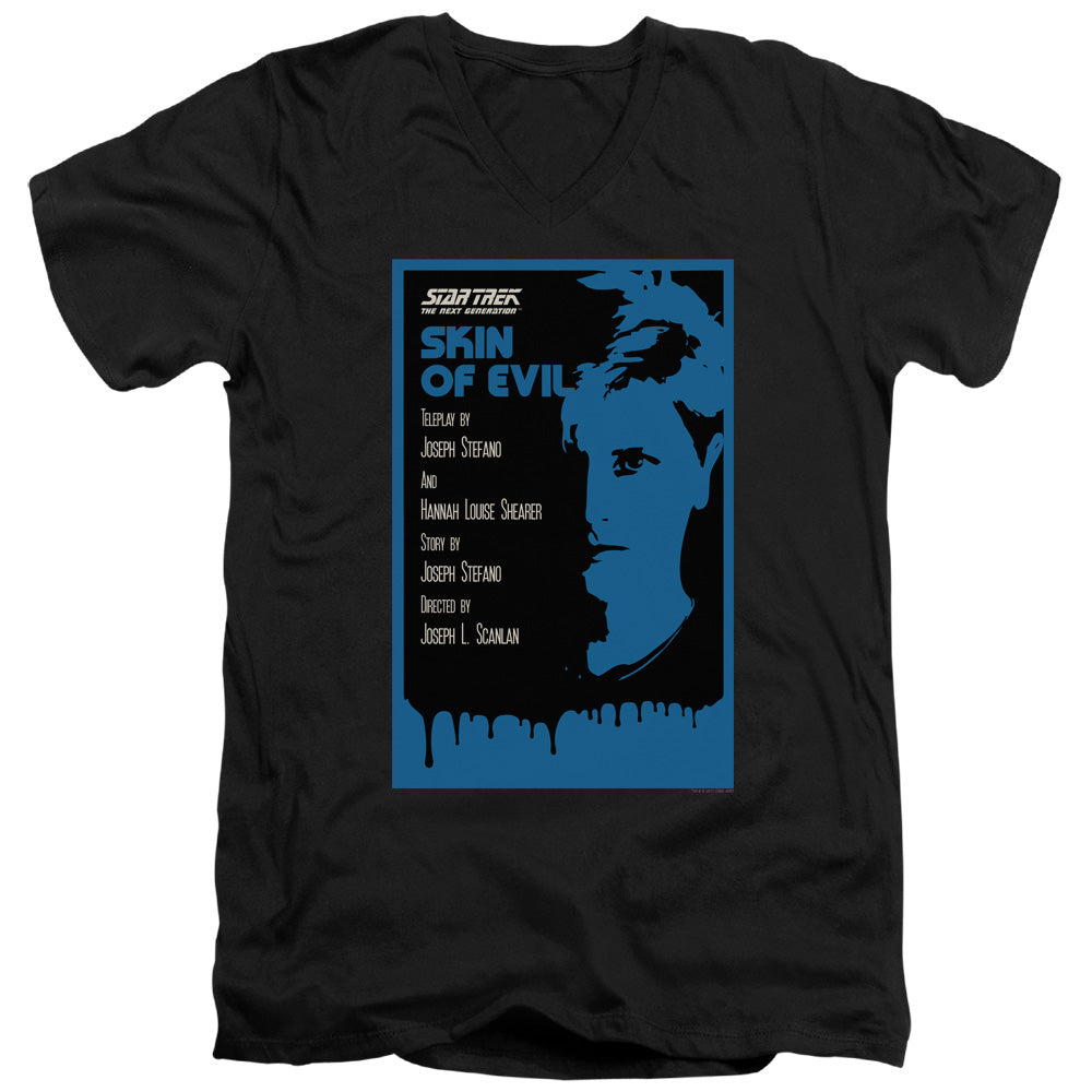 STAR TREK/TNG SEASON 1 EPISODE 23 - S/S ADULT V-NECK 30/1 - BLACK