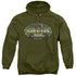 SURVIVOR/GABON LOGO - ADULT PULLOVER HOODIE - MILITARY GREEN