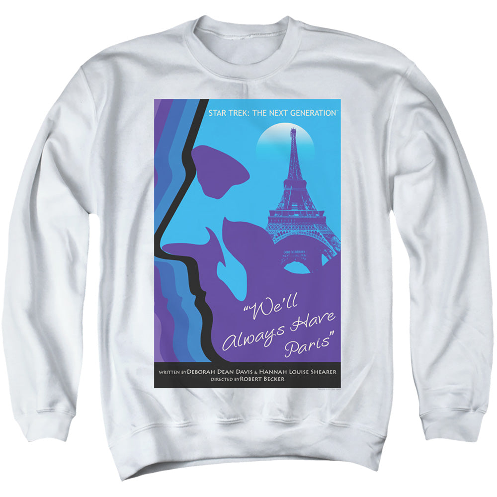 STAR TREK/TNG SEASON 1 EPISODE 24 - ADULT CREWNECK SWEATSHIRT - WHITE