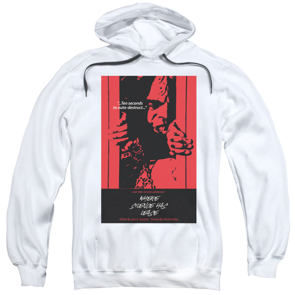 STAR TREK/TNG SEASON 2 EPISODE 2 - ADULT PULLOVER HOODIE - WHITE