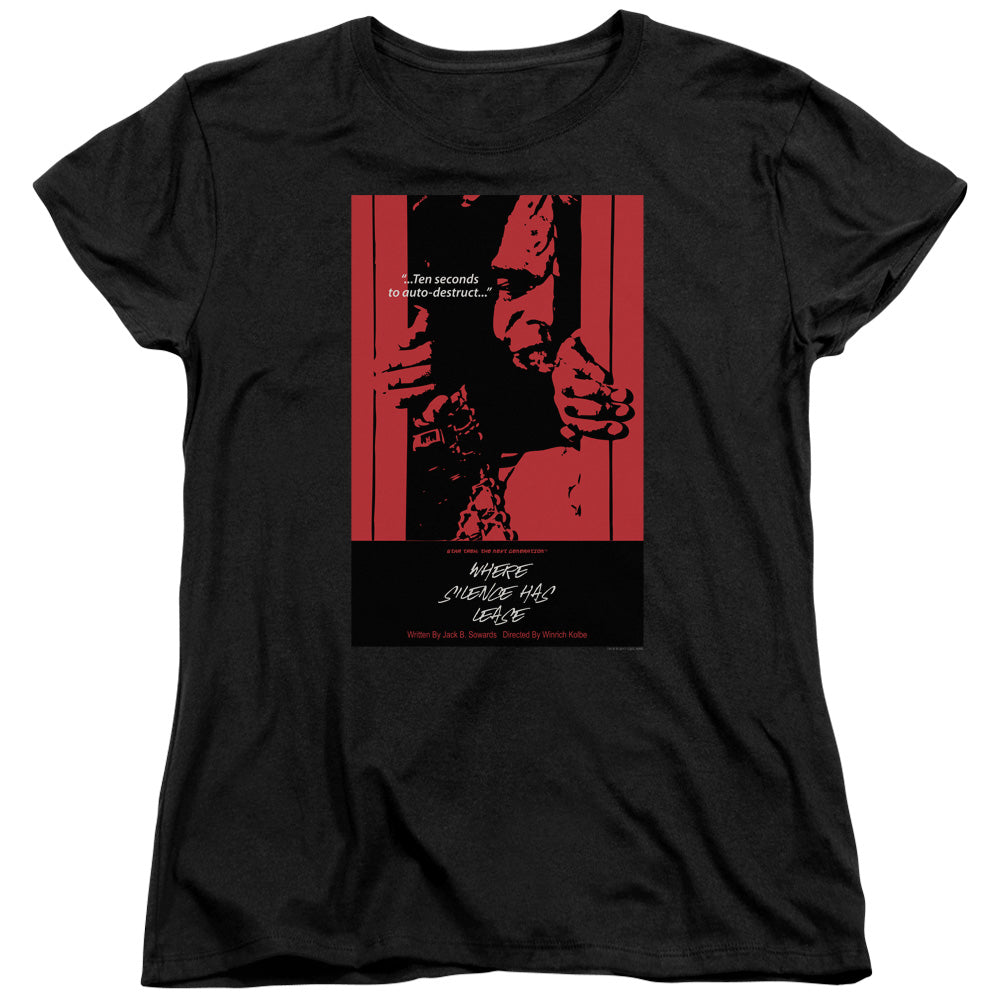 STAR TREK/TNG SEASON 2 EPISODE 2 - S/S WOMENS TEE - BLACK