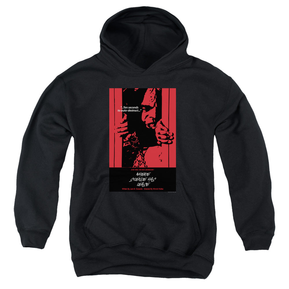 STAR TREK/TNG SEASON 2 EPISODE 2 - YOUTH PULLOVER HOODIE - BLACK
