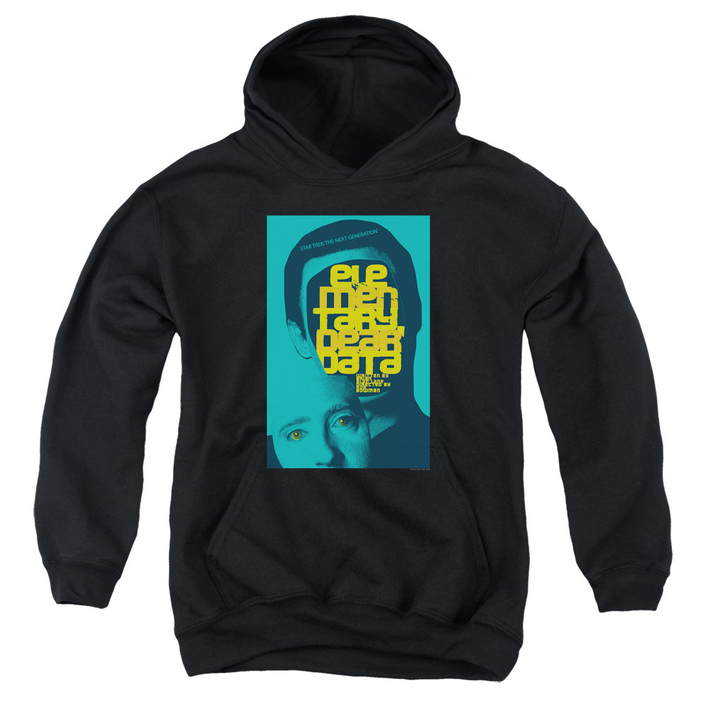 STAR TREK/TNG SEASON 2 EPISODE 3 - YOUTH PULLOVER HOODIE - BLACK