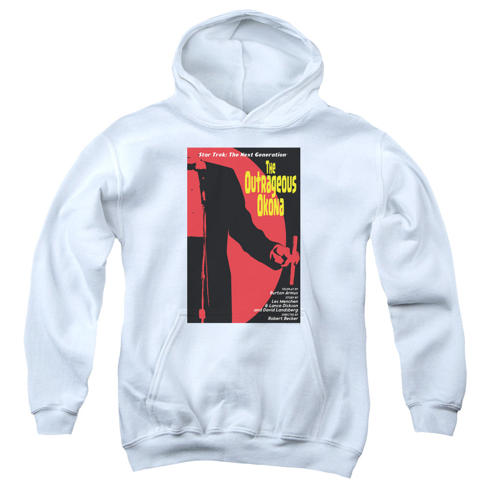 STAR TREK/TNG SEASON 2 EPISODE 4 - YOUTH PULLOVER HOODIE - WHITE
