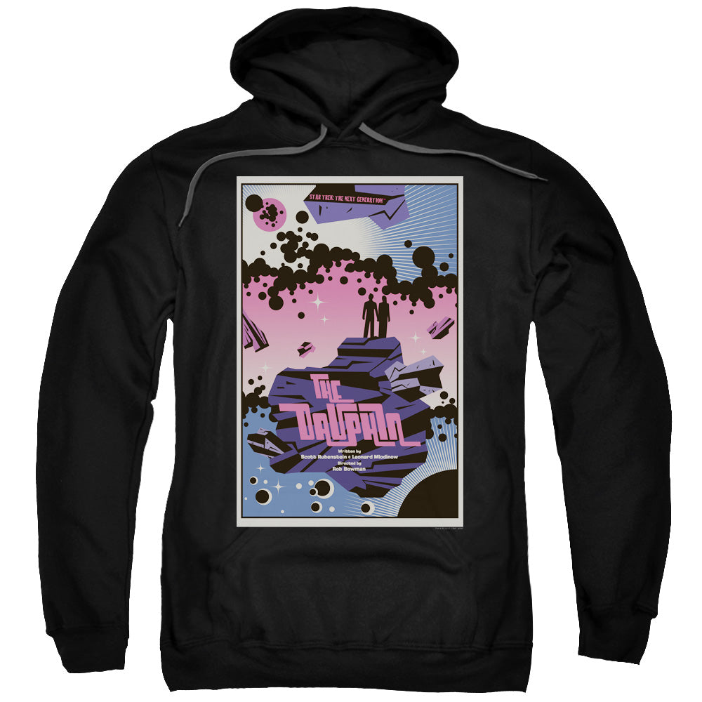 STAR TREK/TNG SEASON 2 EPISODE 10 - ADULT PULLOVER HOODIE - BLACK