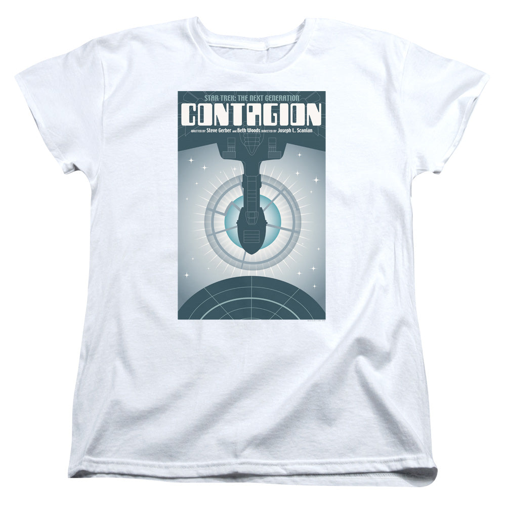 STAR TREK/TNG SEASON 2 EPISODE 11 - S/S WOMENS TEE - WHITE