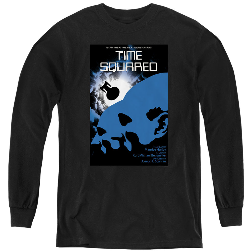 STAR TREK/TNG SEASON 2 EPISODE 13 - YOUTH LONG SLEEVE TEE - BLACK