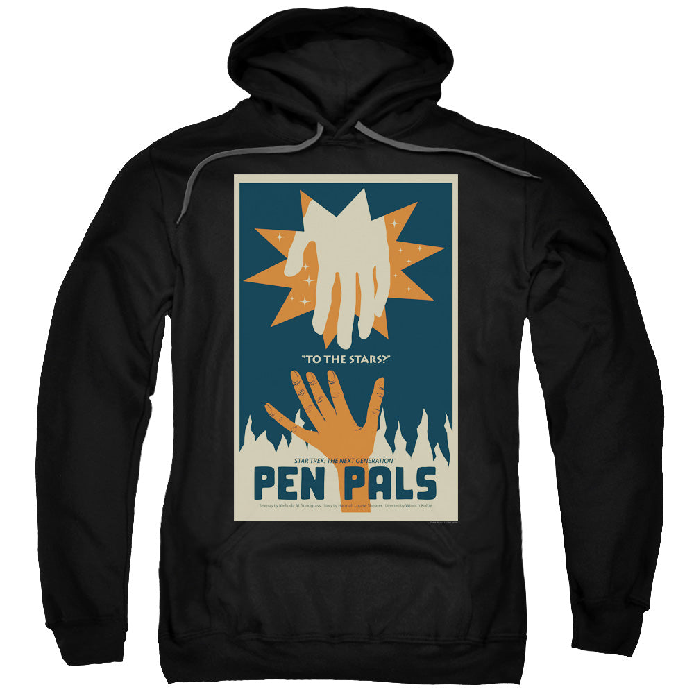 STAR TREK/TNG SEASON 2 EPISODE 15 - ADULT PULLOVER HOODIE - BLACK