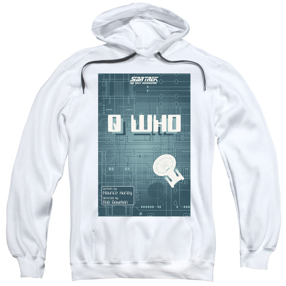 STAR TREK/TNG SEASON 2 EPISODE 16 - ADULT PULLOVER HOODIE - WHITE