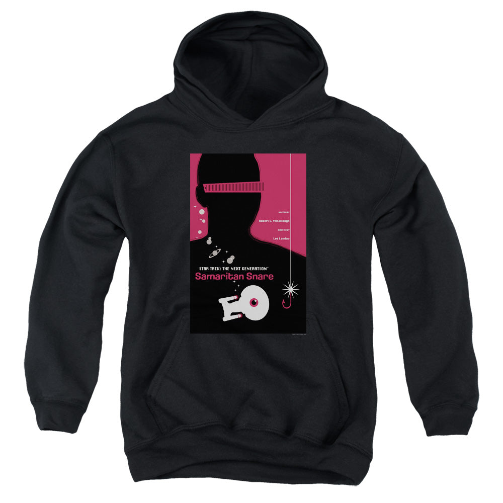 STAR TREK/TNG SEASON 2 EPISODE 17 - YOUTH PULLOVER HOODIE - BLACK