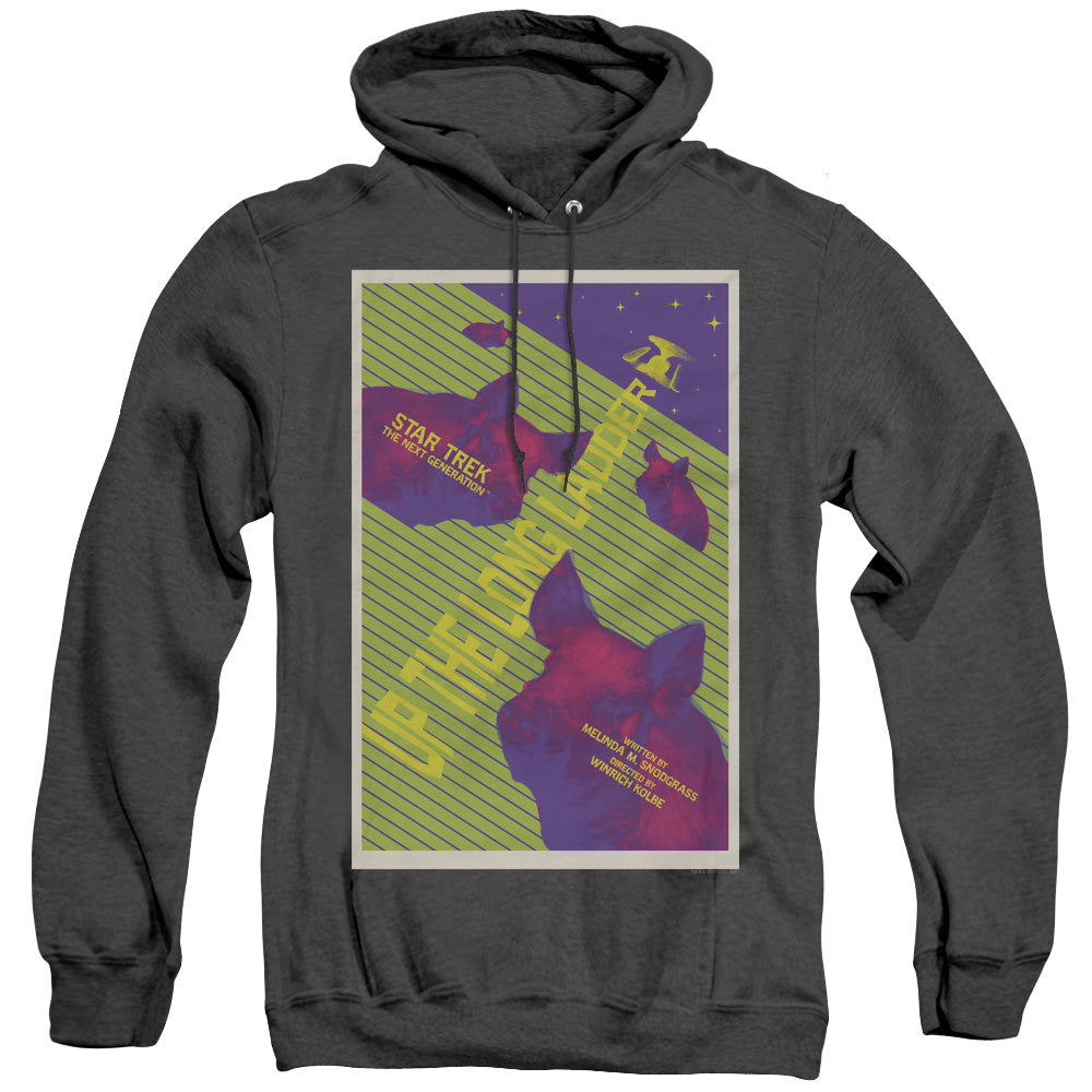STAR TREK/TNG SEASON 2 EPISODE 18 - ADULT HEATHER HOODIE - BLACK