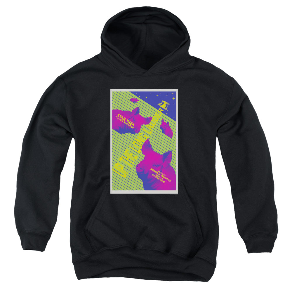 STAR TREK/TNG SEASON 2 EPISODE 18 - YOUTH PULLOVER HOODIE - BLACK
