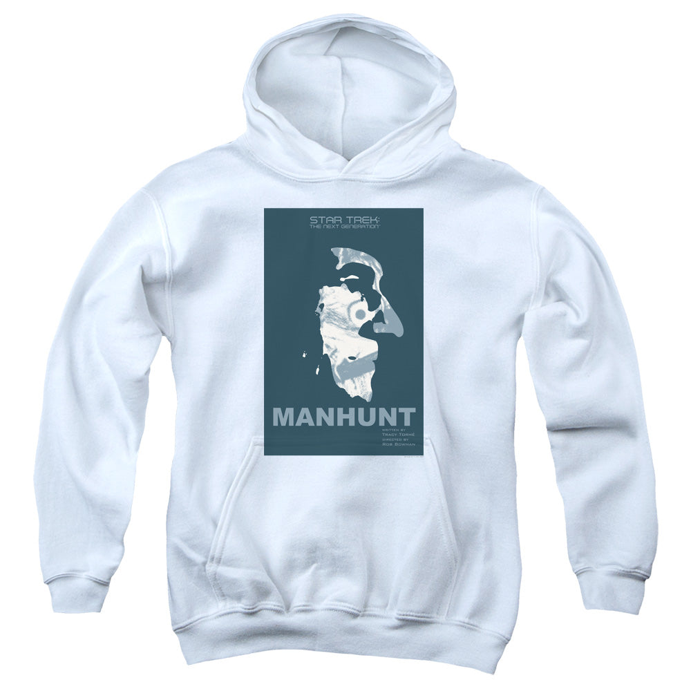STAR TREK/TNG SEASON 2 EPISODE 19 - YOUTH PULLOVER HOODIE - WHITE