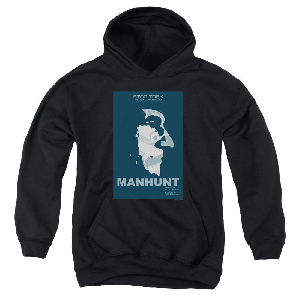 STAR TREK/TNG SEASON 2 EPISODE 19 - YOUTH PULLOVER HOODIE - BLACK