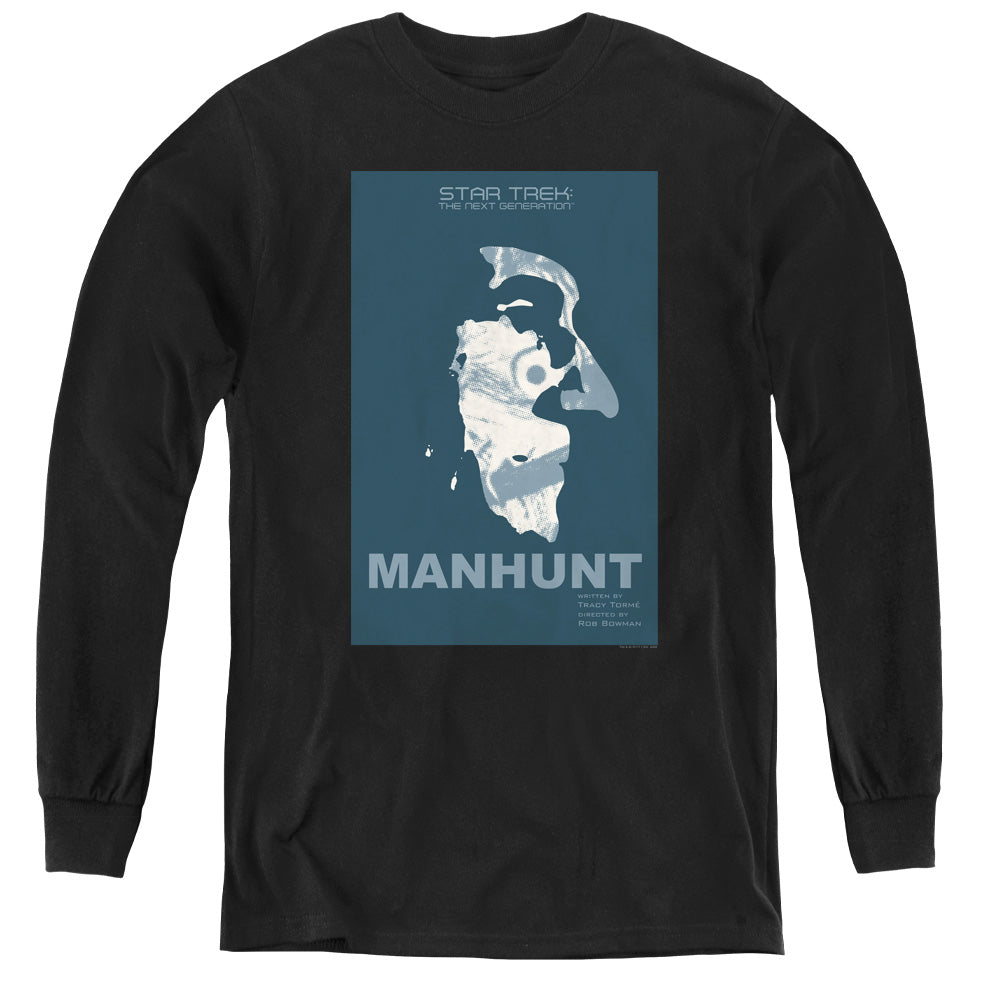 STAR TREK/TNG SEASON 2 EPISODE 19 - YOUTH LONG SLEEVE TEE - BLACK