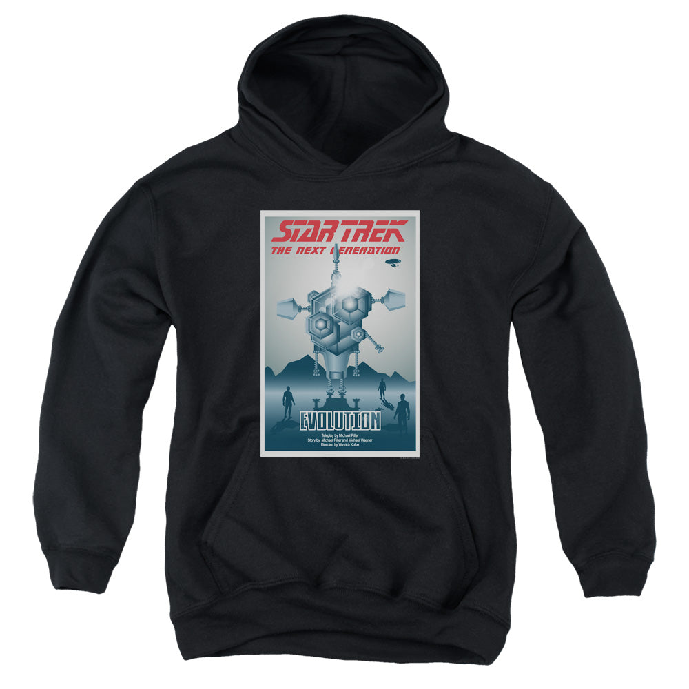 STAR TREK/TNG SEASON 3 EPISODE 1 - YOUTH PULLOVER HOODIE - BLACK