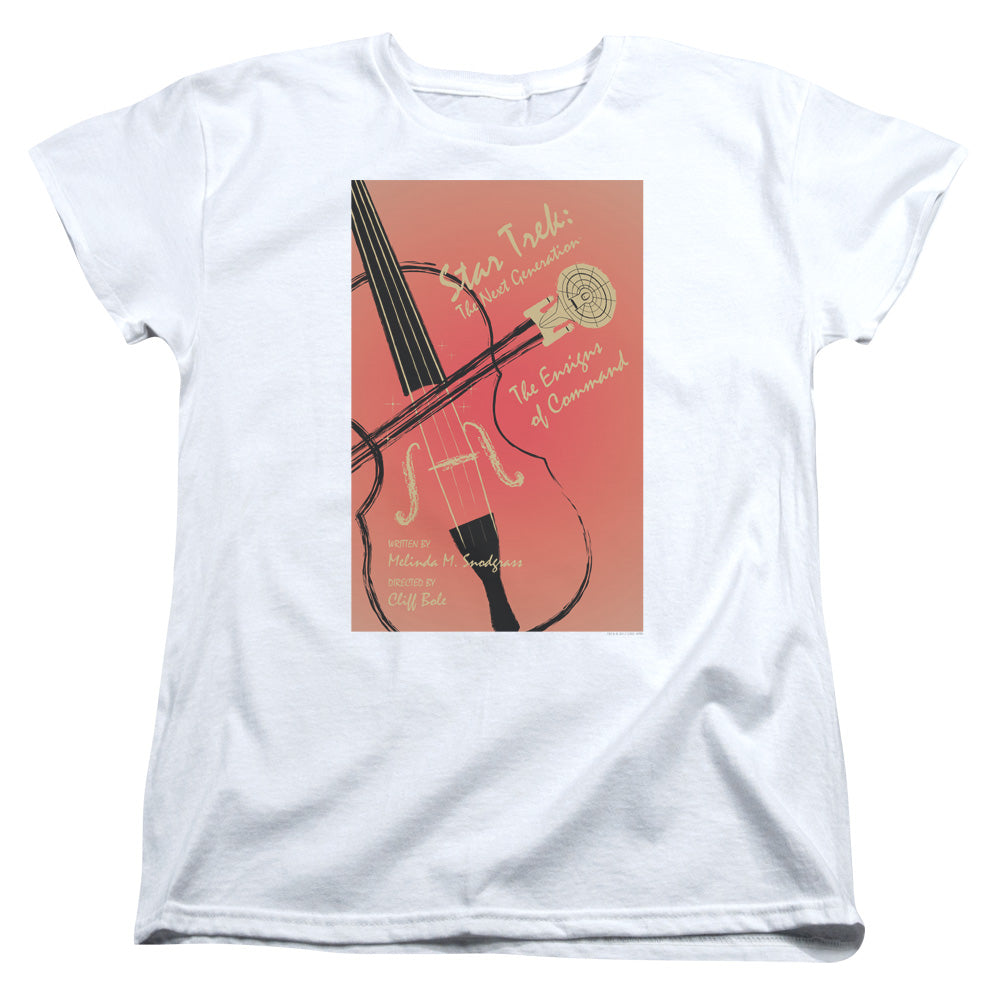 STAR TREK/TNG SEASON 3 EPISODE 2 - S/S WOMENS TEE - WHITE