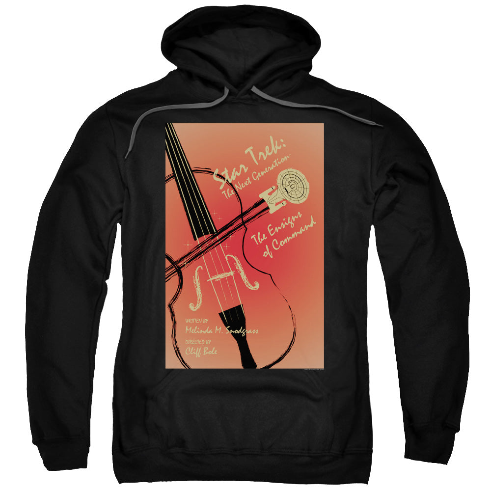 STAR TREK/TNG SEASON 3 EPISODE 2 - ADULT PULLOVER HOODIE - BLACK