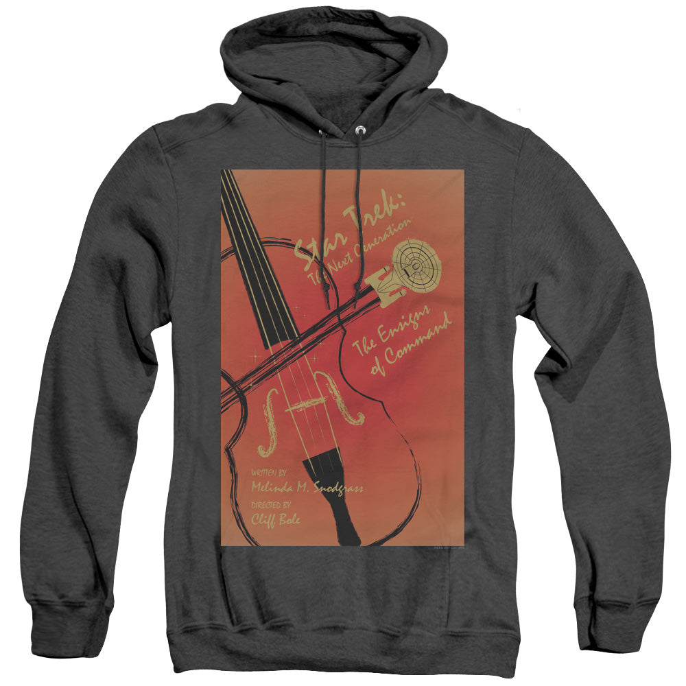 STAR TREK/TNG SEASON 3 EPISODE 2 - ADULT HEATHER HOODIE - BLACK
