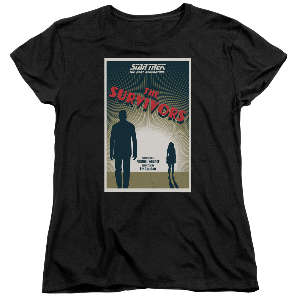 STAR TREK/TNG SEASON 3 EPISODE 3 - S/S WOMENS TEE - BLACK