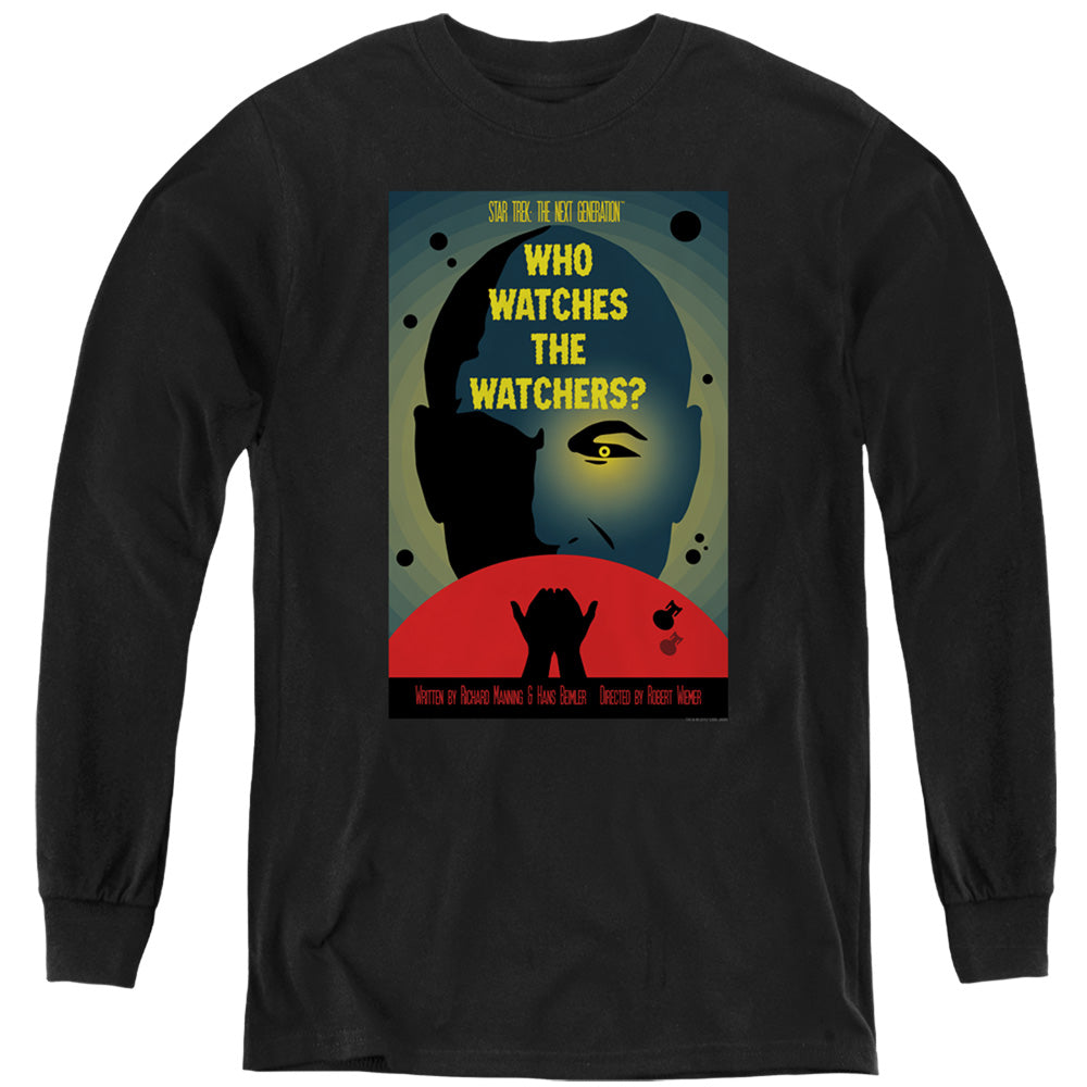 STAR TREK/TNG SEASON 3 EPISODE 4 - YOUTH LONG SLEEVE TEE - BLACK