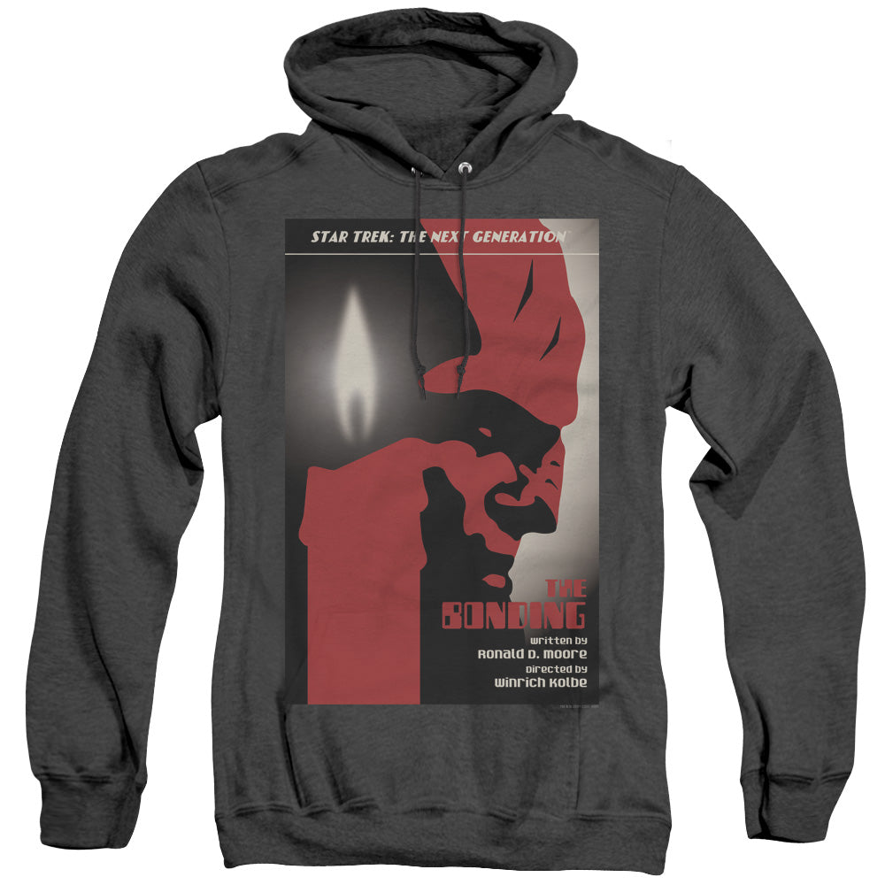 STAR TREK/TNG SEASON 3 EPISODE 5 - ADULT HEATHER HOODIE - BLACK